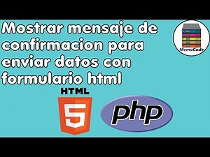 Como mostrar mensaje de confirmación antes de enviar datos de formulario HTML