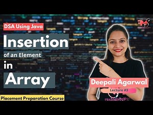 Array Operations-Creation ,Traversal ,Insertion (Concept + Java Code) | DSA using Java #3