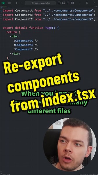 Efficient Component Exporting in React with index.tsx