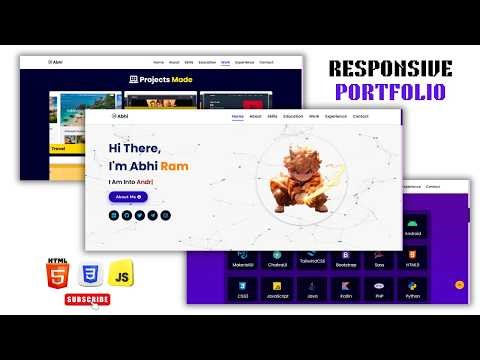 How to Make a Responsive Modern Portfolio Website | Html CSS JS Beginners To Advanced Full Tutorial