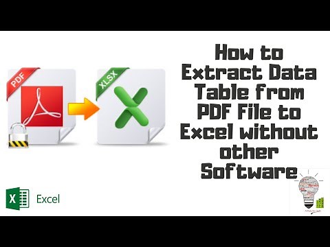 How to Extract Data Table From PDF File to Excel