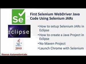 First Selenium WebDriver Code using Java with Latest JARs in Eclipse (2022)