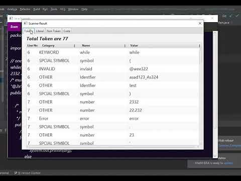 Lexical Analyzer/Scanner (Java)