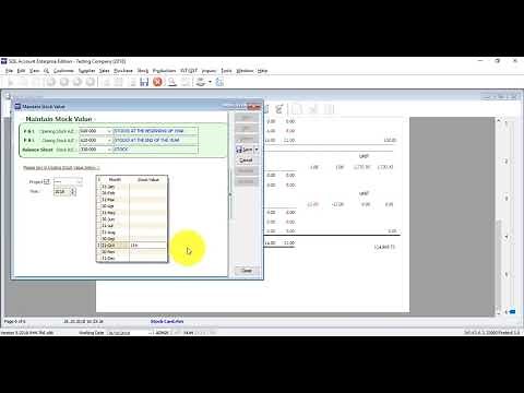 SQL Accounting Software Tutorial 040 Maintain Stock Value