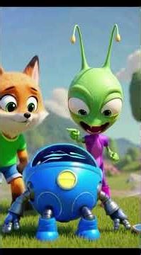 Alien Flew Away With Balloons! 😱 Robot & Fox Funny Rescue Story | Animated Cartoon