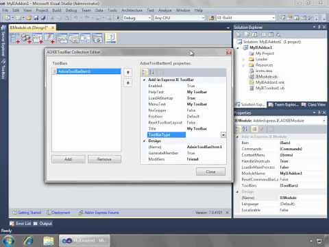 How to create Internet Explorer add-on in Visual Studio (C#, VB.NET)