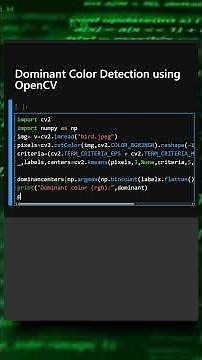 Dominant Color Detection using OpenCV