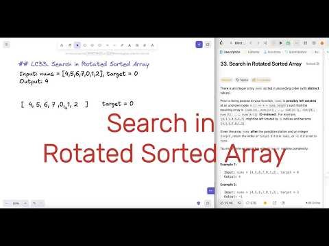 Search in Rotated Sorted Array - Leetcode 33 - Python