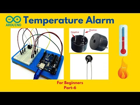 #6 Temperature Alarm System | Temperature Sensor | Arduino Uno | Arduino Projects | Buzzer|Beginners
