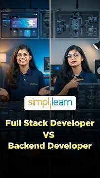 Full stack vs backend backend | What's the difference? #short #simplilearn