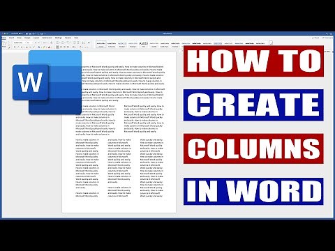How to create columns in Word | Microsoft Word Tutorials