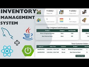 Inventory Management System Project using Spring Boot and React JS | Full Stack Java Application