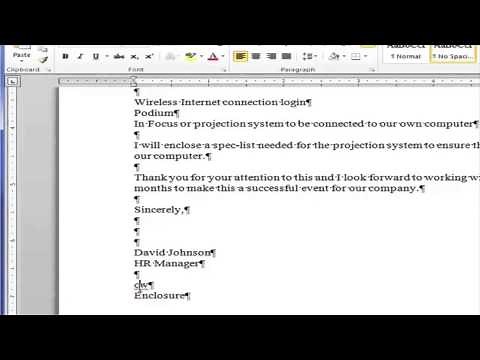 Creating a Block Style Business Letter