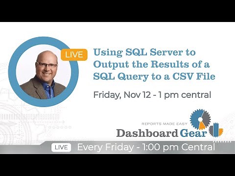 Using SQL Server to Output the Results of a SQL Query to a CSV File
