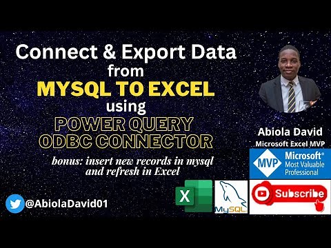 Connect and Export Data from MYSQL Table to Excel using Power Query ODBC Connector