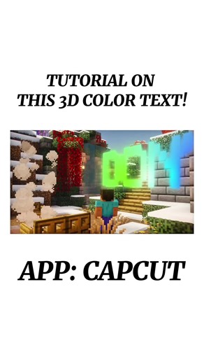 3D Color Minecraft Text Tutorial in CapCut