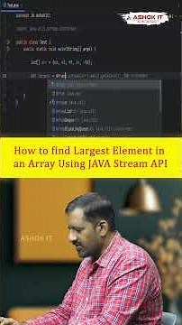 Find the largest element in an array using Java Stream API | Ashok IT #coding #programming #java