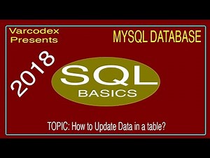 how to update table data in MYSQL database using sql | Xampp | Tutorial 05
