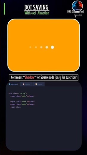 Dot Saving Animation using CSS #coding #webdesign #css #html ‪@Mr.Shadow_code‬