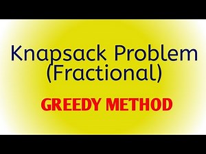 Knapsack fractional Problem with Example using Greedy Method