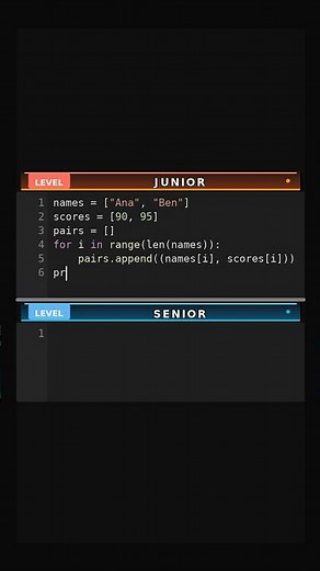 Zip Pairs - Indexing vs zip() #coding