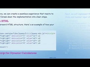 Building Dynamic Live Calculations with JavaScript and HTML
