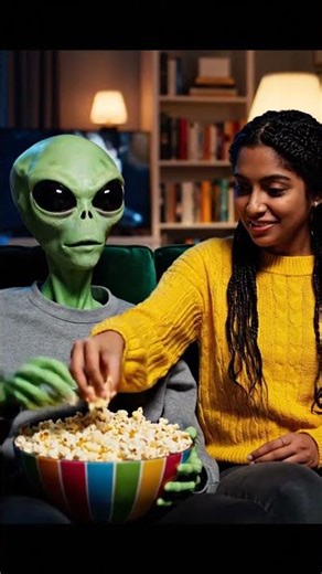Alien & Human Share Popcorn Watching Earth Dramas | Funny Space Short | Nebula Shot