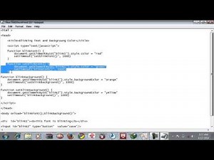 Blinking or changing text color and background color in java script