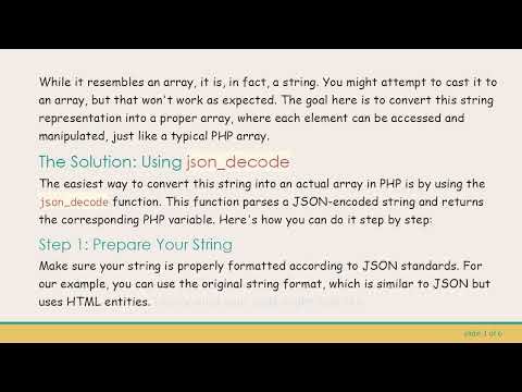 Converting a String Representation of an Array into an Actual Array in PHP