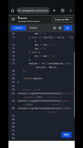 Longest Turbulent Subarray | Sliding Window Explained | LeetCode JavaScript Solution