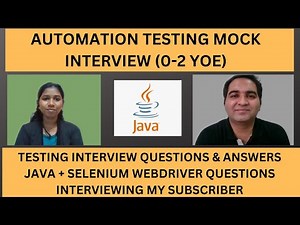 Automation Testing Interview Questions and Answers| Testing Mock Interview