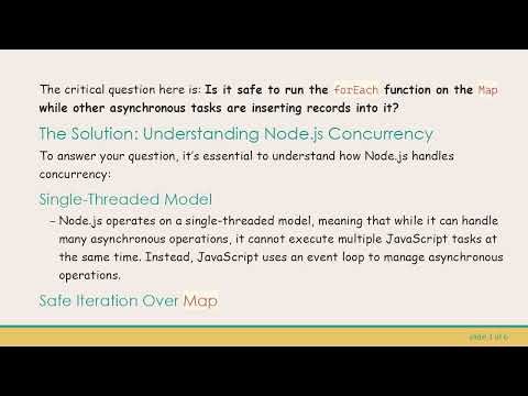 Is Iterating Over a Map Object Concurrently Safe in Javascript?