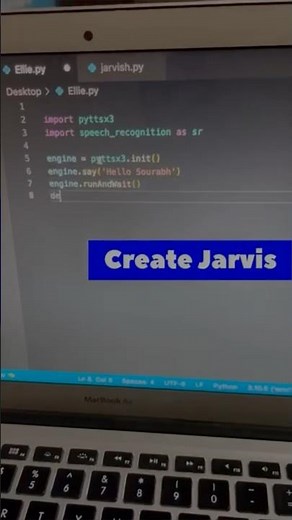 Build Your OWN AI Assistant LIKE JARVIS with Python | #jarvis #python #shorts