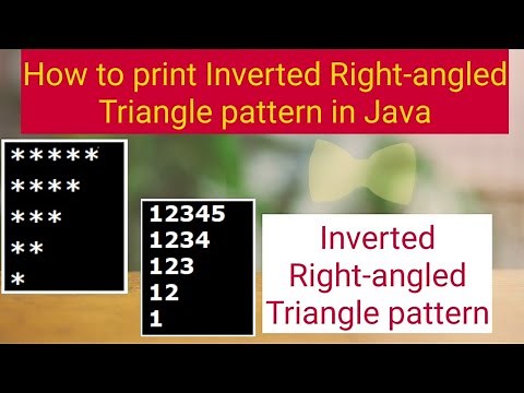 How to print an Inverted Right-angled triangle pattern in java | pattern Programming | Java |