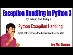 Python Exception Handling | Types of Exceptions Predefined and User Defined