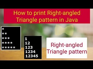 How to print a Right-angled triangle pattern in java |