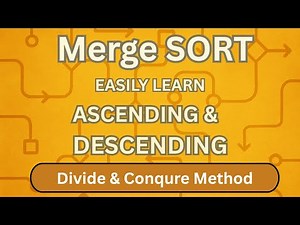 Merge Sort Explained | Ascending & Descending Order Using Recursion in C++ (Step-by-Step Guide)
