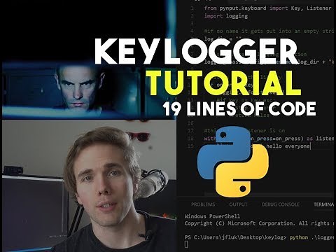 HOW TO MAKE A KEYLOGGER IN 19 LINES OF CODE - PYTHON TUTORIAL