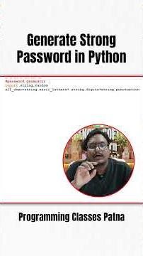 How to Generate Secure Password in Python | Beginner Friendly