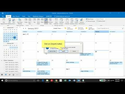Importing ICS Calendar
