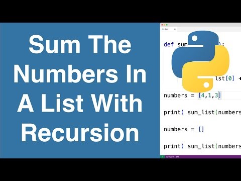 Sum Numbers In List Using Recursion | Python Example
