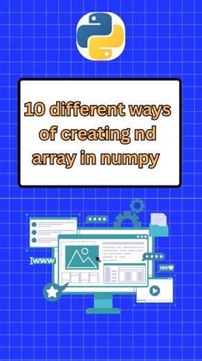 10 different ways to create numpy arrays #datascience #data #python #machinelearning