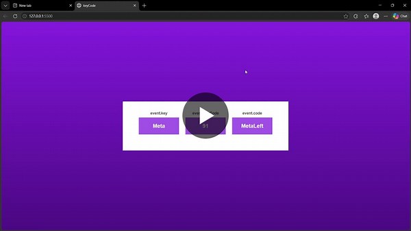 JavaScript Keycode Generator with HTML CSS | Abhay Arya posted on the topic | LinkedIn