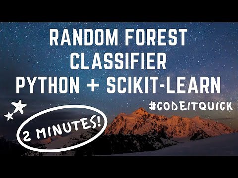 Random Forest Classifier Python Scikit-Learn #CodeItQuick