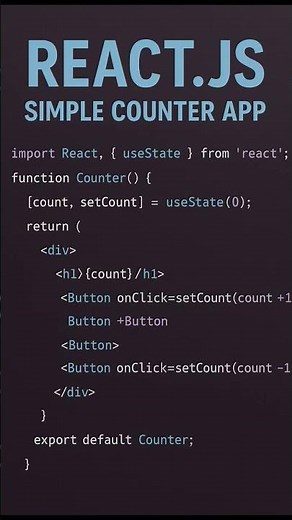 Simple Counter App using React.js | Components | Hooks | useState | Beginners |learning technologies