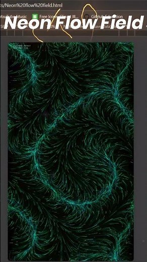 Neon Flow Field Animation | Interactive Particle System in JavaScript #coding #frontendcourse