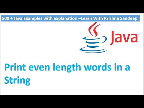 Write a java program to print even length words in a String?