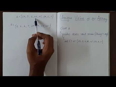 Print Distinct/Unique Values of an Array | Java