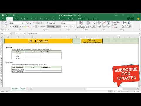 INT Function in Excel