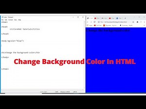 How to change background color in html - Easy Step 2020